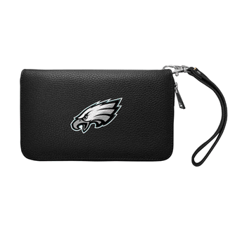 Philadelphia Eagles Zip Organizer Wallet Pebble Black