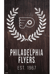 Philadelphia Flyers 11x19 Laurel Wreath Sign