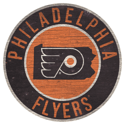 Philadelphia Flyers 12in. Circle w/State Sign