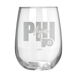 Philadelphia Flyers 17oz Stemmless Wine Glass