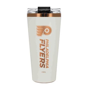 Philadelphia Flyers 32oz Crme and Copper Big Slim Tumbler with Straw