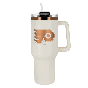 Philadelphia Flyers 40oz Crme and Copper Colossus Travel Mug with Straw