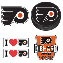 Philadelphia Flyers 5 pack of 4 inch Decals