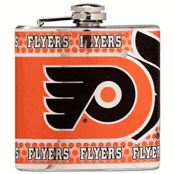 Philadelphia Flyers 6oz Stainless Steel Flask with Metallic Graphics