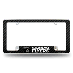 Philadelphia Flyers Black 12" x 6" Chrome All Over Automotive License Plate Frame for Car/Truck/SUV