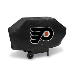 Philadelphia Flyers Black Deluxe Vinyl Grill Cover - 68" Wide/Heavy Duty/Velcro Staps