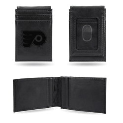 Philadelphia Flyers Black Laser Engraved Front Pocket Wallet
