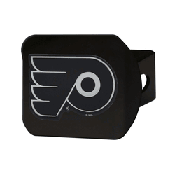 Philadelphia Flyers Black Metal Hitch Cover with Metal Chrome 3D Emblem