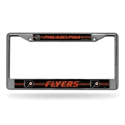 Philadelphia Flyers Classic 12" x 6" Silver Bling Chrome Car/Truck/SUV Auto Accessory