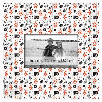 Philadelphia Flyers Floral Pattern 10x10 Frame