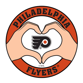 Philadelphia Flyers Heart Hands Decal