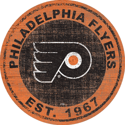 Philadelphia Flyers Heritage 24" Distressed Round Sign