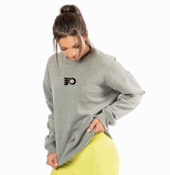 Philadelphia Flyers NHL Kadi Long Sleeve Cozy Tee Heather Grey XXL