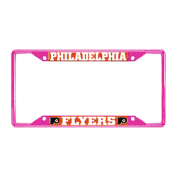 Philadelphia Flyers Pink Metal License Plate Frame - 6.25"x12.25"
