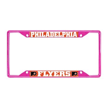 Philadelphia Flyers Pink Metal License Plate Frame - 6.25