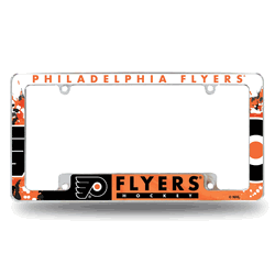 Philadelphia Flyers Primary 12" x 6" Chrome All Over Automotive License Plate Frame