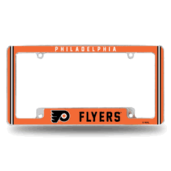 Philadelphia Flyers Primary 12" x 6" Chrome All Over Automotive License Plate Frame for Car/Truck/SUV