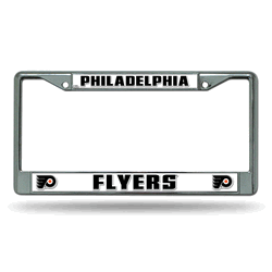 Philadelphia Flyers Standard Chrome Frame with Plastic Inserts 12" x 6" Car/Truck Auto Accessory