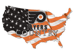 Philadelphia Flyers USA Shape Flag Cutout