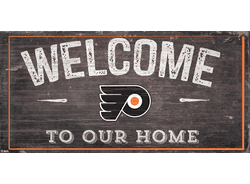 Philadelphia Flyers Welcome Distressed 6x12
