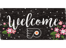 Philadelphia Flyers Welcome Floral 6x12 Sign