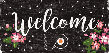 Philadelphia Flyers Welcome Floral 6x12 Sign
