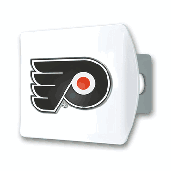 Philadelphia Flyers White Metal Hitch Cover with  3D Color Emblem