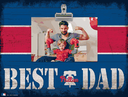 Philadelphia Phillies 10" x 8" Best Dad with Stripe Clip Frame