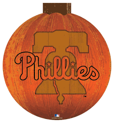 Philadelphia Phillies 12 in. Halloween Pumpkin Sign