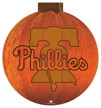 Philadelphia Phillies 12 in. Halloween Pumpkin Sign
