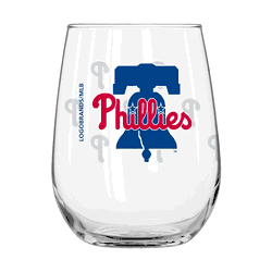 Philadelphia Phillies 16oz Satin Etch Glass Curved Beverage
