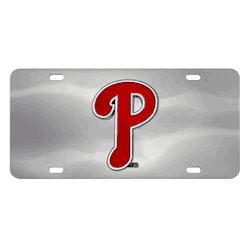 Philadelphia Phillies 3D Stainless Steel License Plate