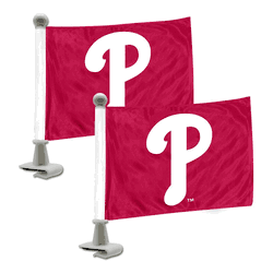 Philadelphia Phillies Ambassador Car Flags - 2 Pack Mini Auto Flags, 4in X 6in