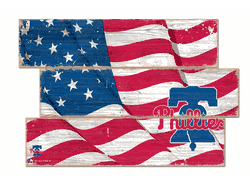 Philadelphia Phillies American Flag 3 Plank
