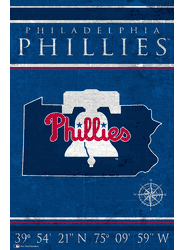 Philadelphia Phillies Coordinates 17x26