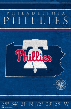 Philadelphia Phillies Coordinates 17x26