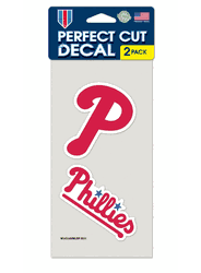 Philadelphia Phillies Decal 4x4 Perfect Cut Set of 2