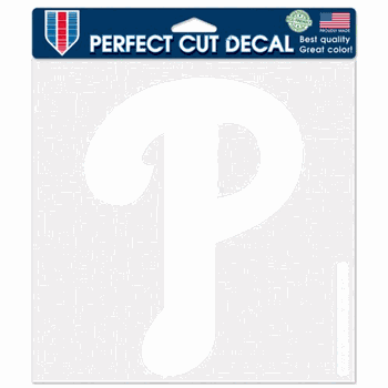 Philadelphia Phillies Decal 8x8 Perfect Cut White