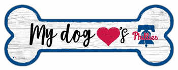 Philadelphia Phillies Dog Bone 6x12 Sign