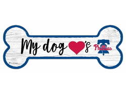 Philadelphia Phillies Dog Bone 6x12 Sign
