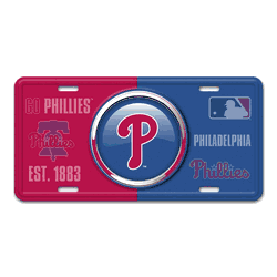 Philadelphia Phillies Embossed Metal License Plate