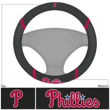 Philadelphia Phillies Embroidered Steering Wheel Cover