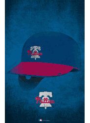 Philadelphia Phillies Ghost Helmet 17x26