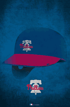 Philadelphia Phillies Ghost Helmet 17x26