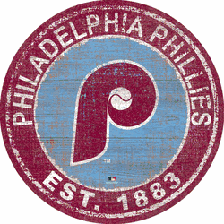 Philadelphia Phillies Heritage Logo Round Sign