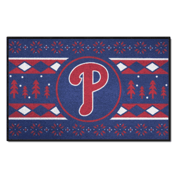Philadelphia Phillies Holiday Sweater Starter Mat Accent Rug - 19in. x 30in.