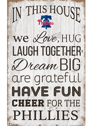 Philadelphia Phillies In This House 11x19 Sign