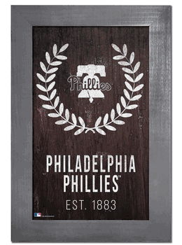 Philadelphia Phillies Laurel Wreath 11x19 Sign