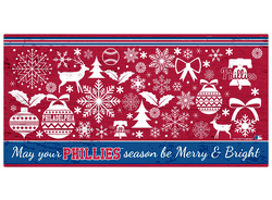 Philadelphia Phillies Merry and Bright 6x12 Sign