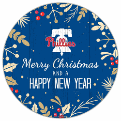 Philadelphia Phillies Merry Christmas & New Year 12in Circle